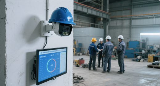 利用已裝攝像頭識別是否佩戴安全帽AI邊緣計算盒子